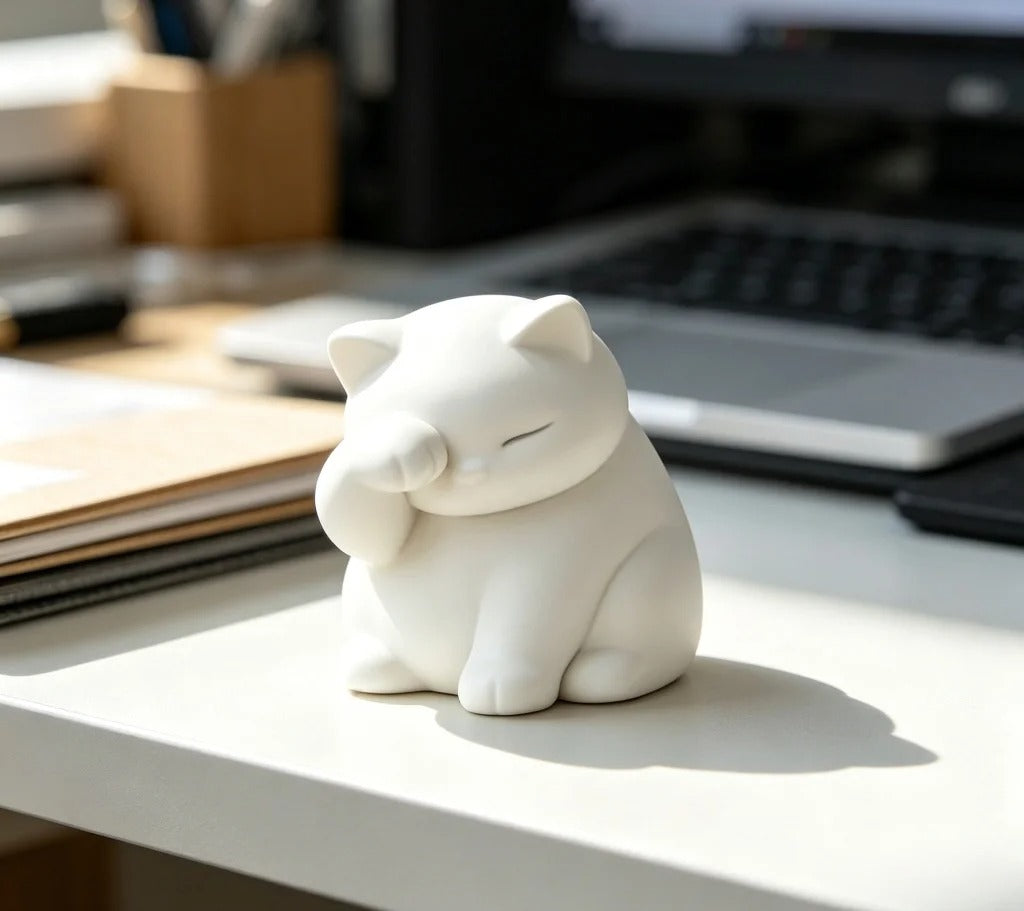 Sleepy Cat Figurine