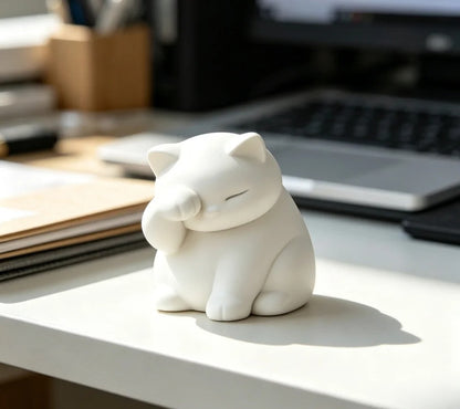 Sleepy Cat Figurine