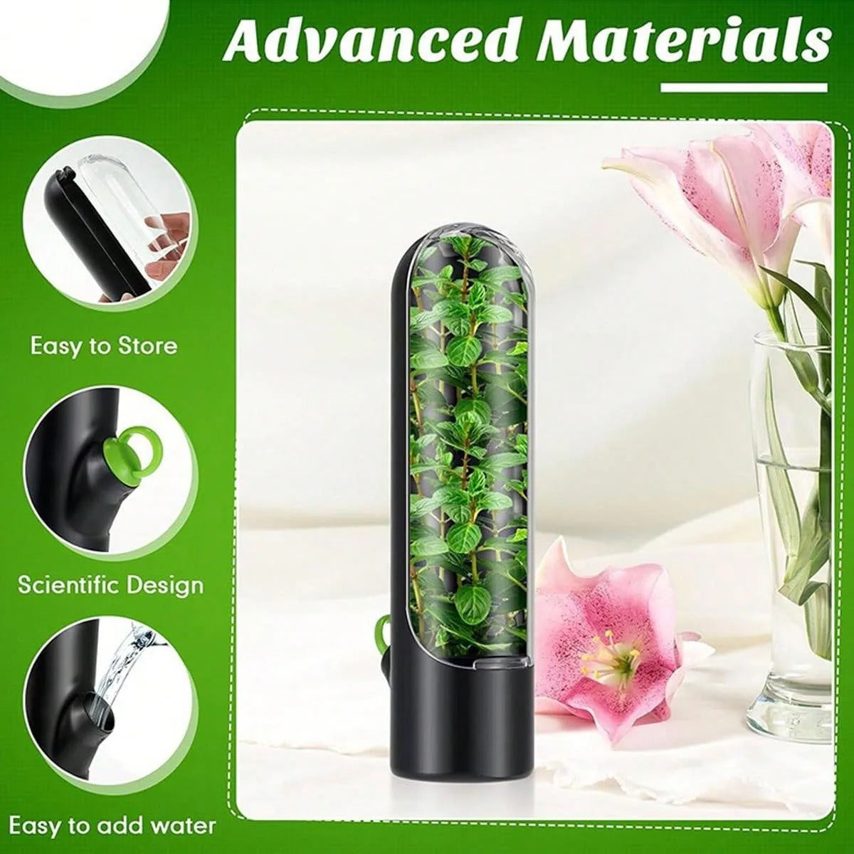 Herb Saver Storage Container – Fresh Herb Keeper for Refrigerator