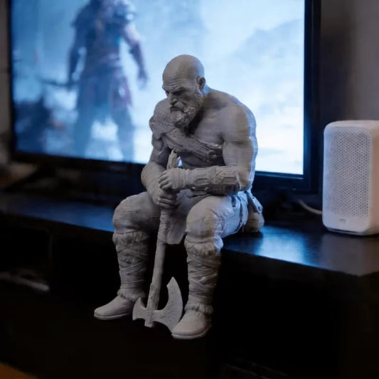 Nordic Warrior Pedestal Statue
