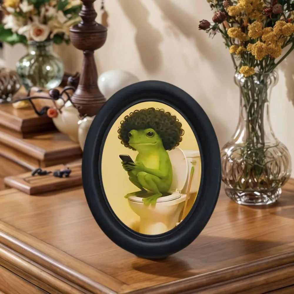 Funny Frog Bathroom Wall Decor