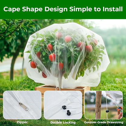 Plant Protection Net – Garden Fruit Tree Cover with Zipper