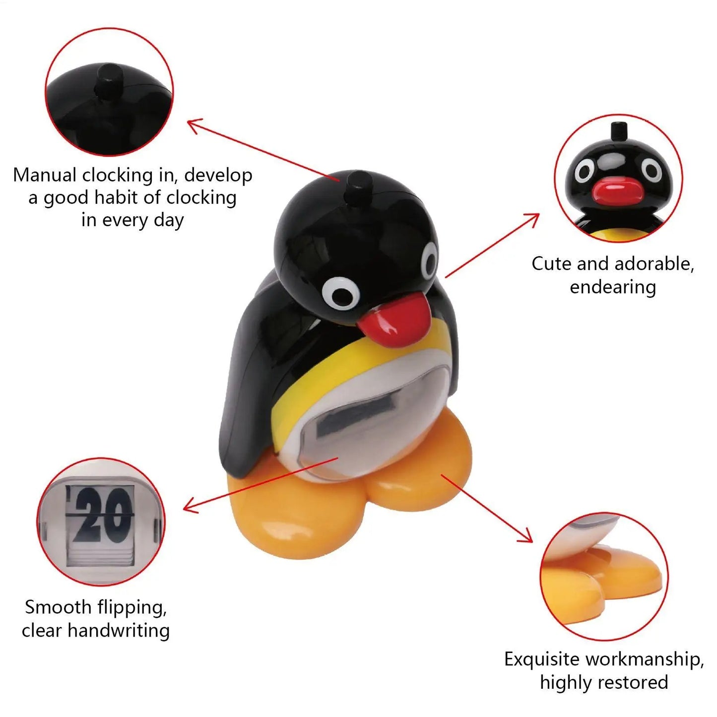 Cute Penguin Perpetual Desk Calendar