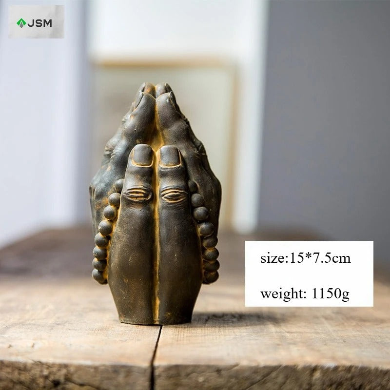 Buddhist Prayer Hands Sculpture