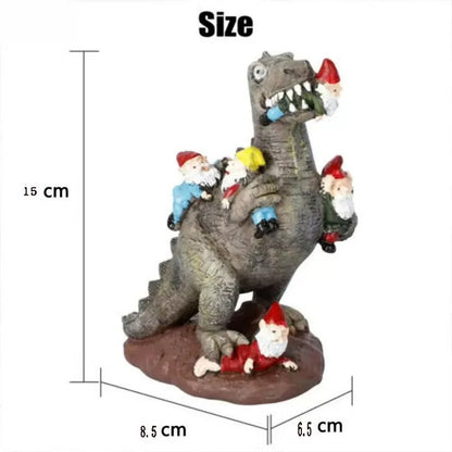 Dino's Gnome Snack – Funny Garden Resin Statue