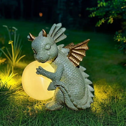Moon Guardian Solar Dragon Statue