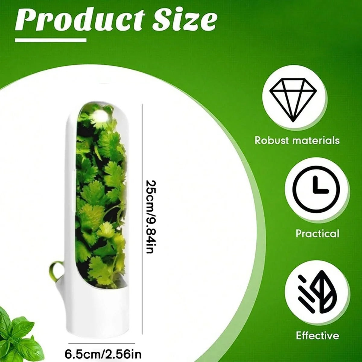 Herb Saver Storage Container – Fresh Herb Keeper for Refrigerator