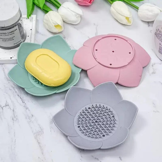 Lotus Design Soap Holder – 2pcs