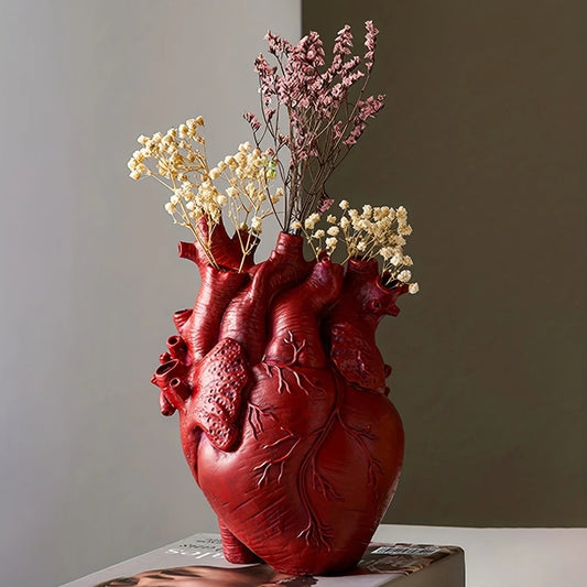Anatomical Resin Heart Vase