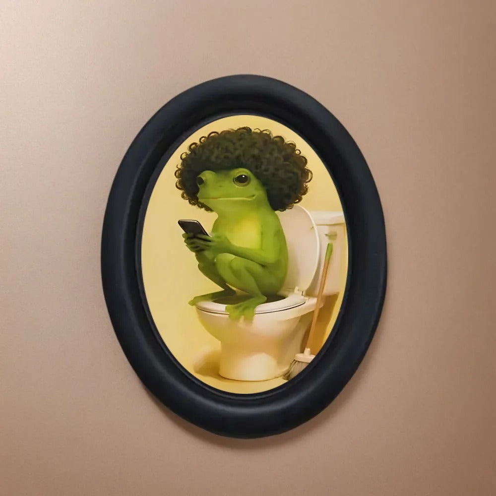 Funny Frog Bathroom Wall Decor