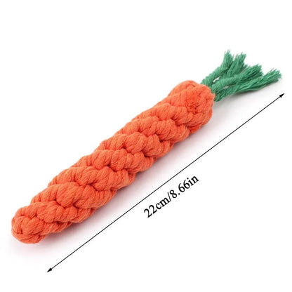 3pcs Carrot Rope Toy for Dogs – Durable Cotton Chew & Tug Toy
