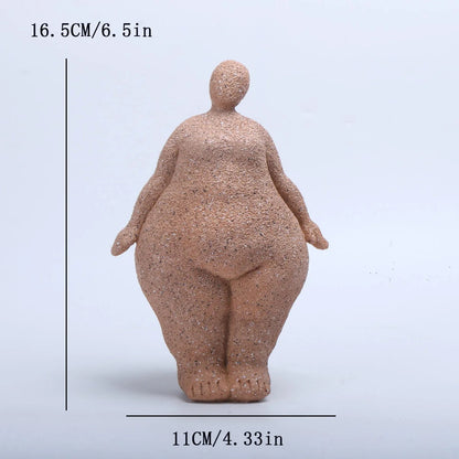 Abstract Curvy Woman Sculpture - 3(PCS)