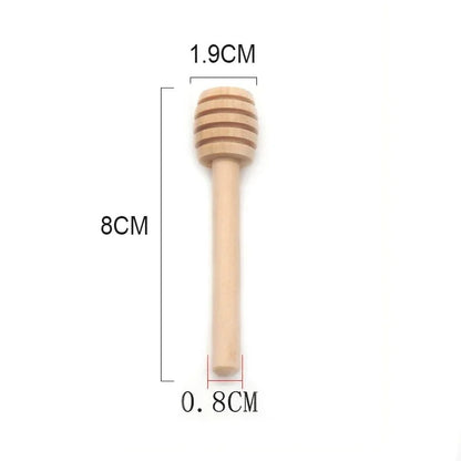10-Piece Wooden Honey Dipper Set