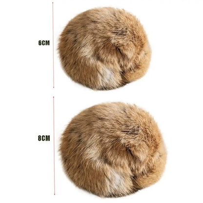 Fluffy Rabbit Fur Cat Toy Ball