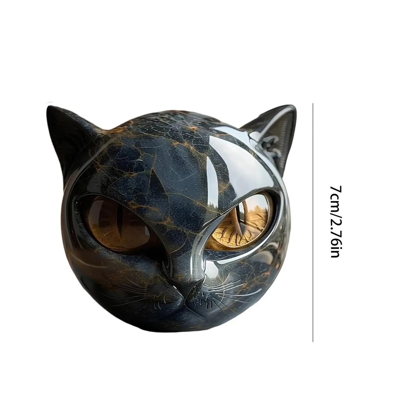 Black Cat Stone Figurine
