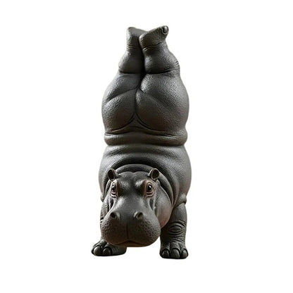 Yoga Hippo Statue Home & Office Decor - Set 8 Pieces