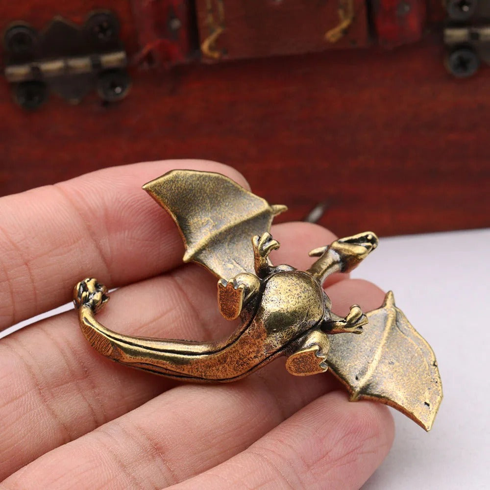 Roaring Bronze Dragon Figurine