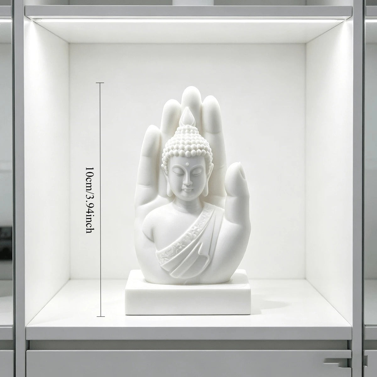 Palm Buddha Statue – Zen Meditation