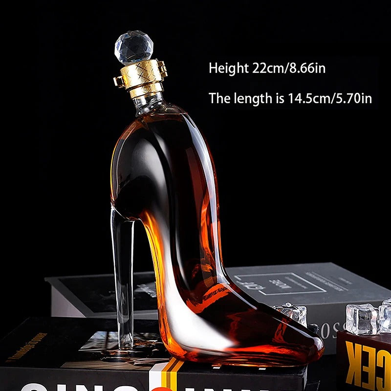 Luxury High Heel Glass Decanter