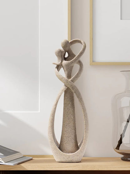 Nordic Embracing Couple Sculpture