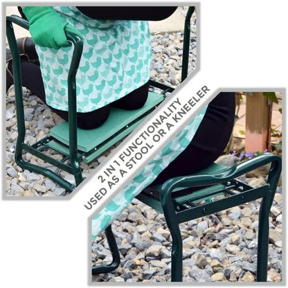2-in-1 Garden Kneeler & Seat - with tool pockets