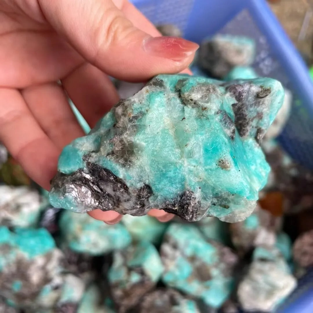 3-Piece Natural Amazonite Crystal Set