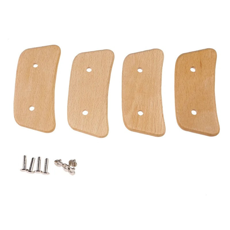4PCS Wooden Grill Pan Handles – Heat-Resistant Anti-Scald Grips