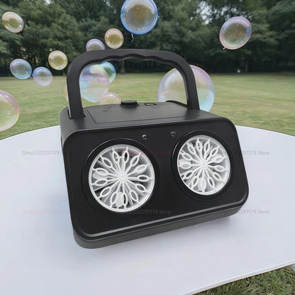 Dual-Fan Electric Bubble Machine