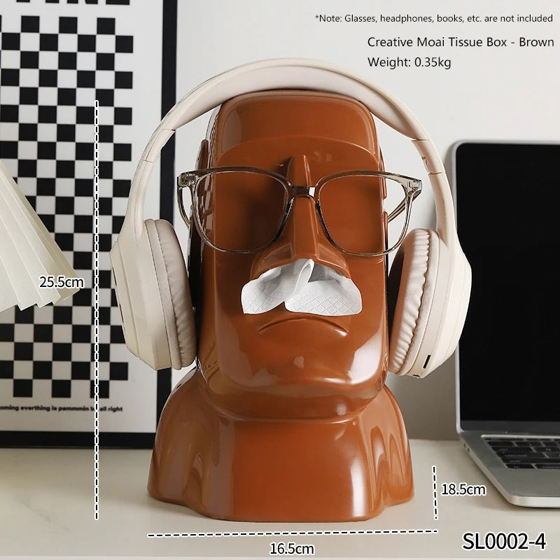Statue Tissue Box & Glasses Holder