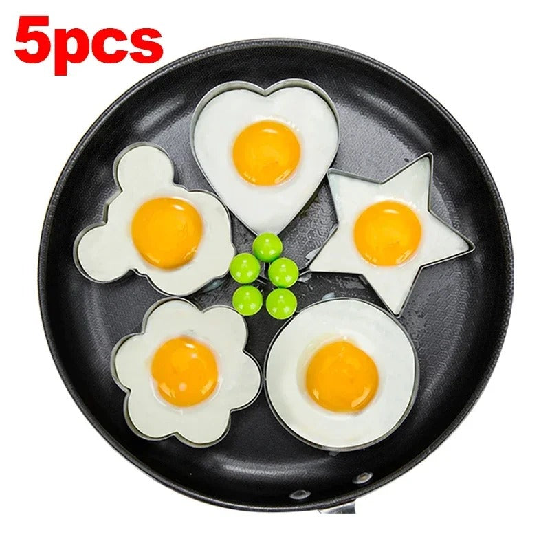 Stainless Steel Egg & Pancake Ring (5Pieces)