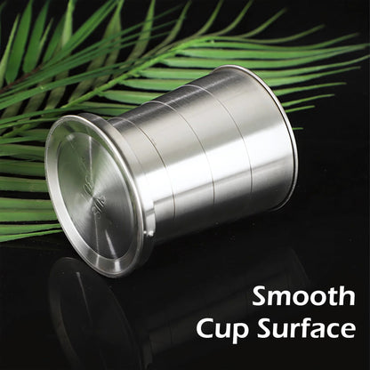 Portable Folding Stainless Steel Drinking Cup