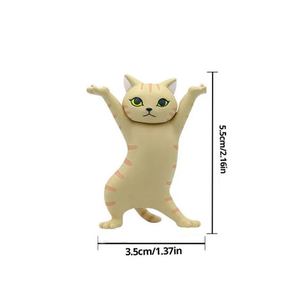 Dancing Cat Figurine Set – 5 Adorable Posing Cat Models for Desk