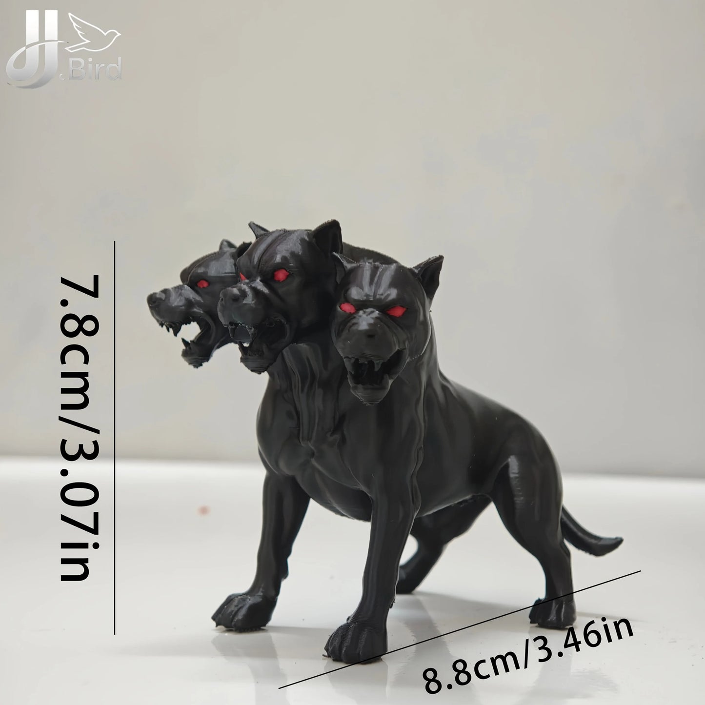 Gothic Three-Headed Dog Statue