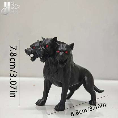 Gothic Three-Headed Dog Statue