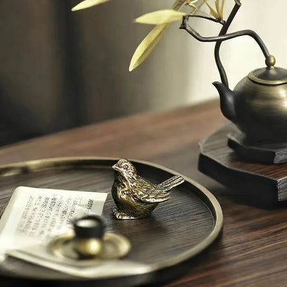 Mini Brass Sparrow Figurines - 2 (PCS)