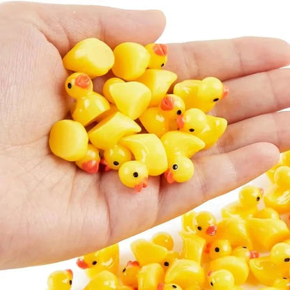 Mini Resin Duck Figurines Set – DIY Crafts