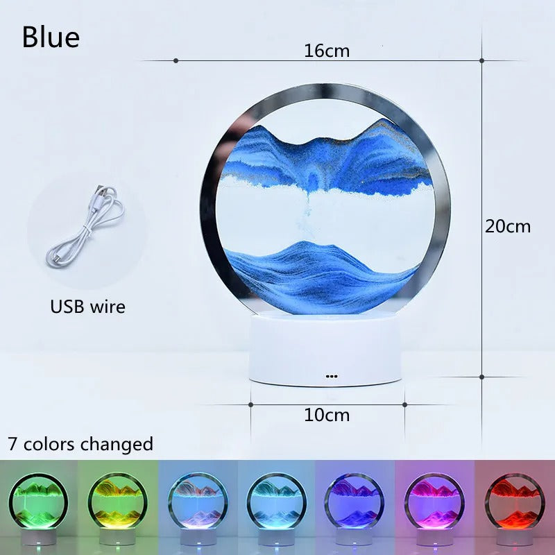 7-Color Flowing Sand Art LED Lamp