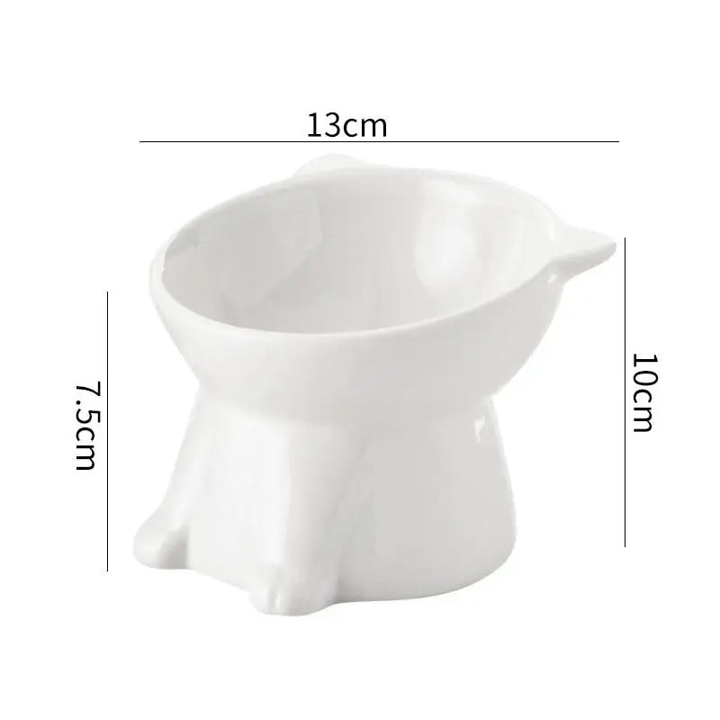Elevated Cat Bowl – Raised Tilted Feeder