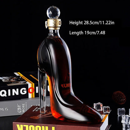 Luxury High Heel Glass Decanter