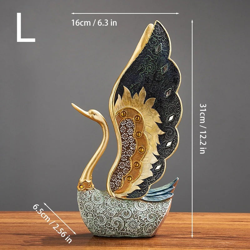 Royal Swan Sculpture Set – 2pcs