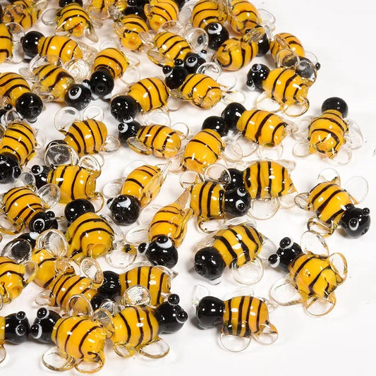 20pcs Mini Glass Bees  for  DIY Crafts