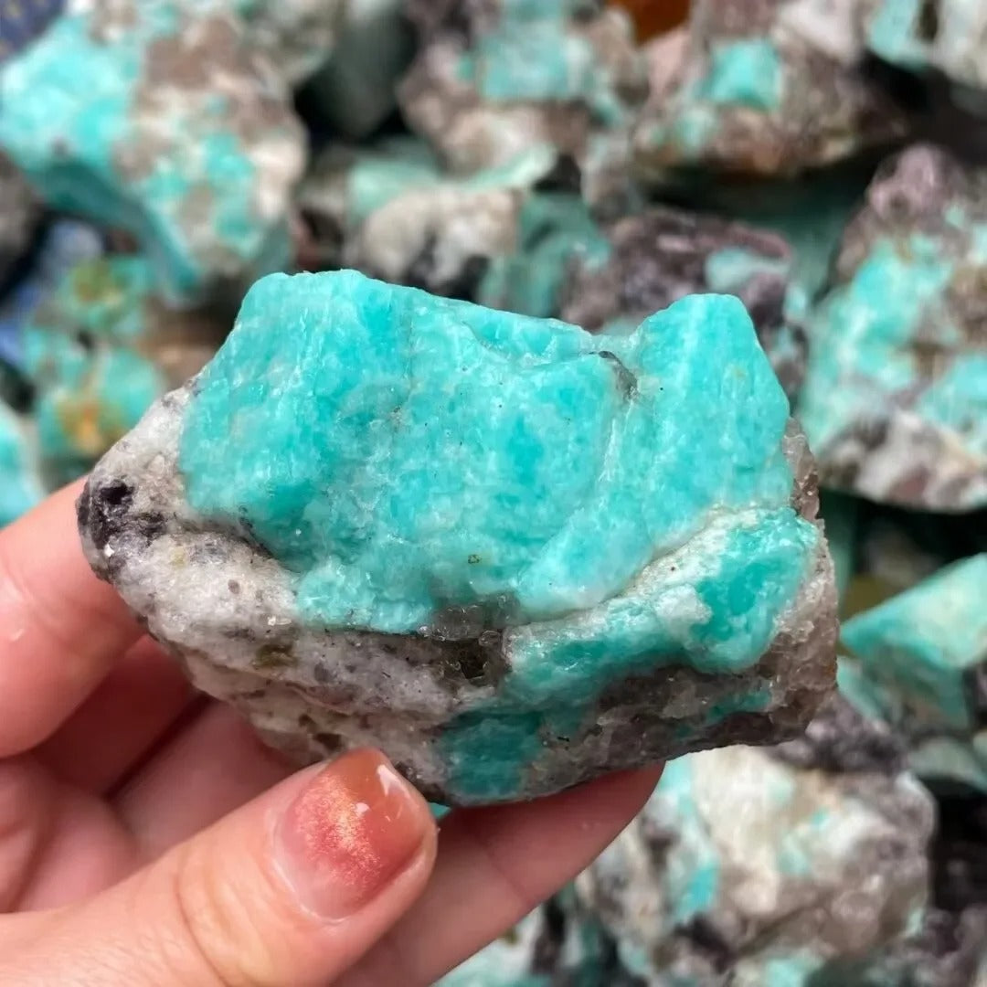 3-Piece Natural Amazonite Crystal Set