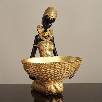 3-Piece African Lady Figurine Set