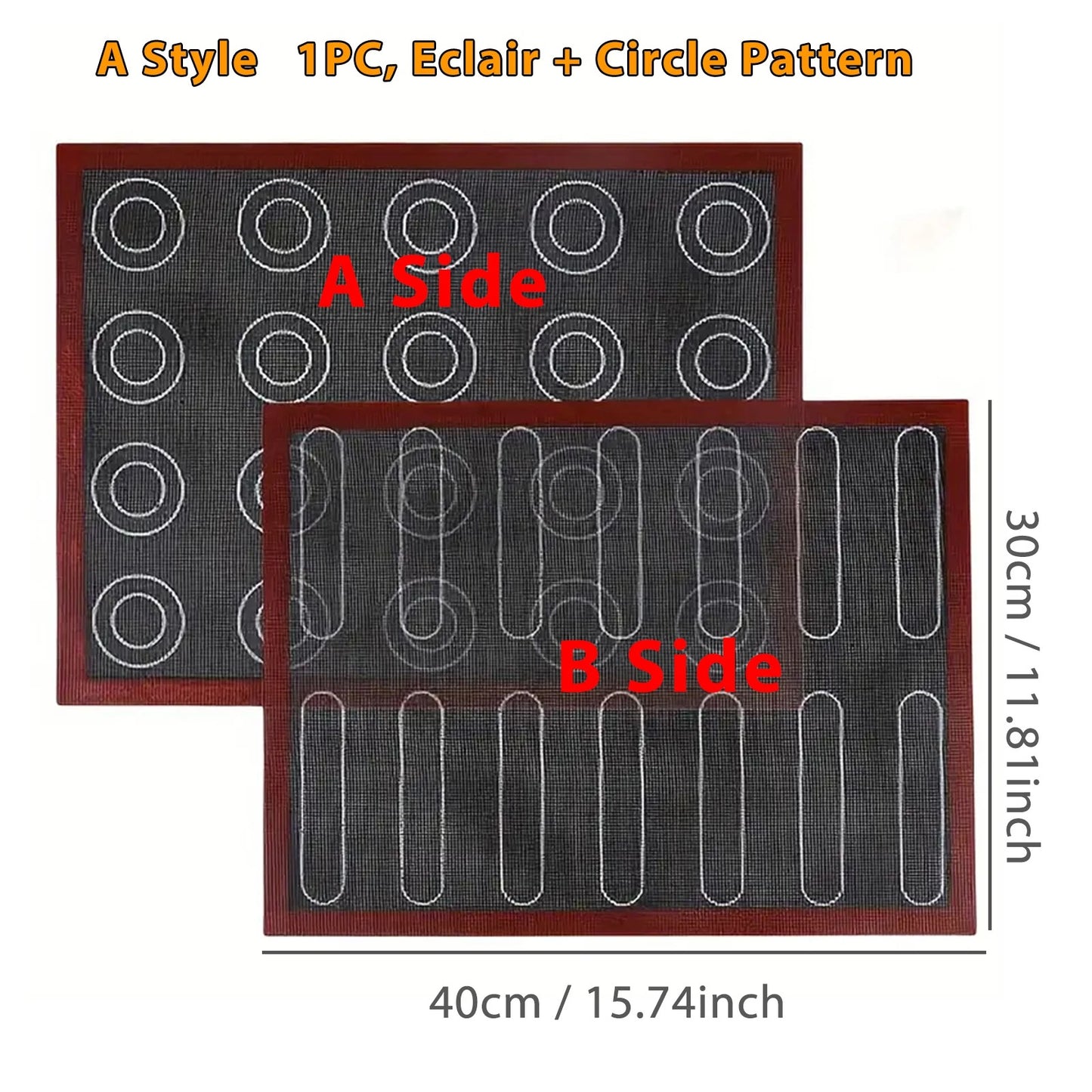 Reusable Silicone Baking Mat for Cookies & Bread