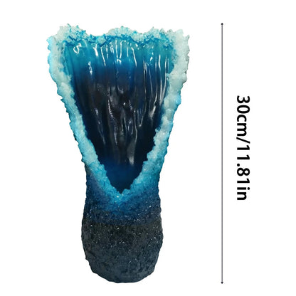 Creative Ocean Wave Resin Vase