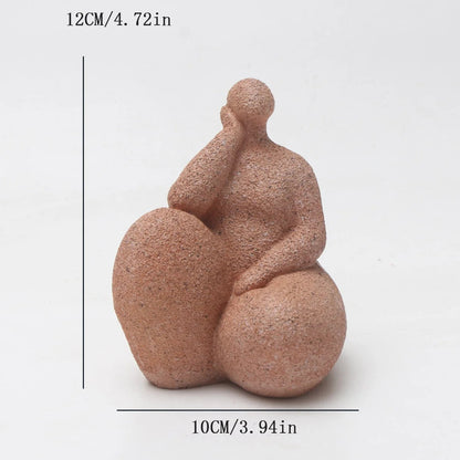 Abstract Curvy Woman Sculpture - 3(PCS)