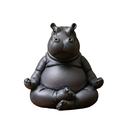 Yoga Hippo Statue Home & Office Decor - Set 8 Pieces