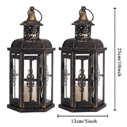 Vintage Nordic Hanging Candle Lantern