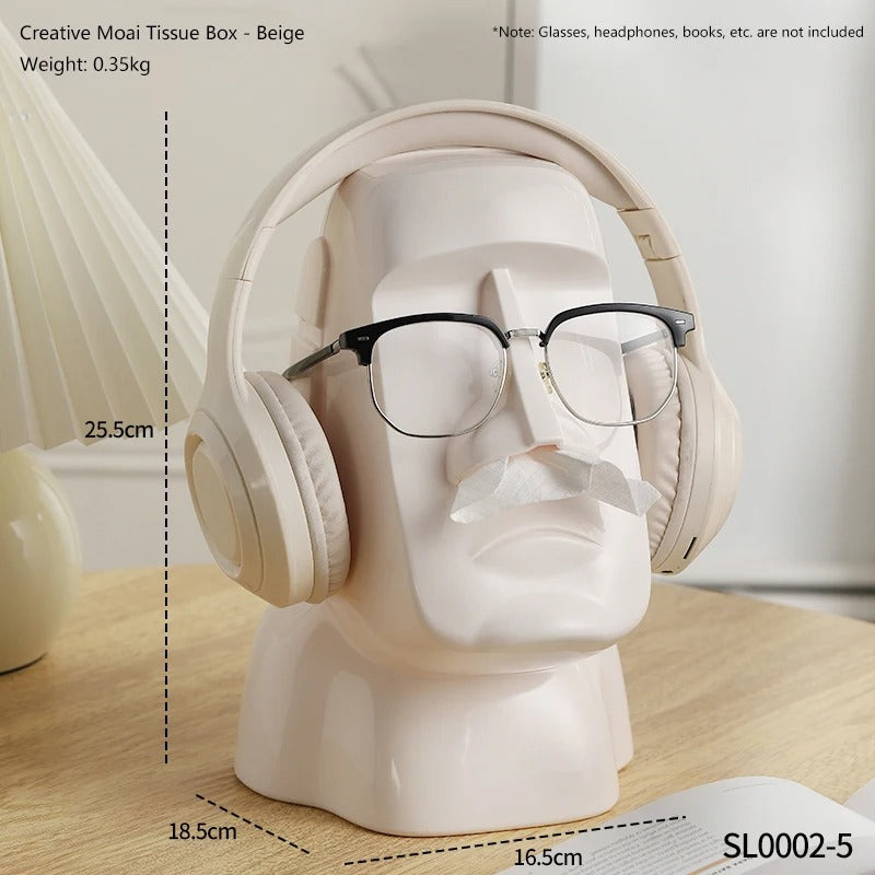 Statue Tissue Box & Glasses Holder