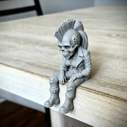 Gothic Punk Skeleton Couple Figurine Set